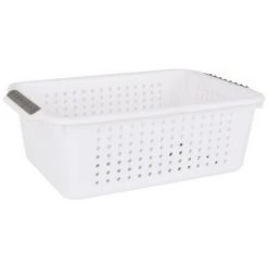 BRICOMARTEAU Panier Multi-usages Confortime Blanc Plastique (30,7 X 20,5 X 10 Cm)