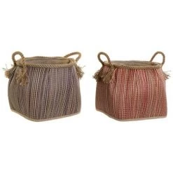 BRICOMARTEAU Panier DKD Home Decor Fibre (2 Pcs)