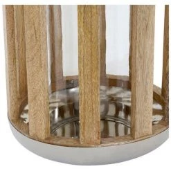 BRICOMARTEAU Lanterne DKD Home Decor Argent Bois Métal (22 X 22 X 32 Cm) -Petit rangement Soldes Magasin 65924251 3