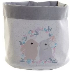 BRICOMARTEAU Panier DKD Home Decor Polyester Coton (19 X 19 X 22 Cm)