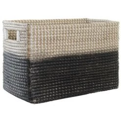 BRICOMARTEAU Panier DKD Home Decor Naturel Orange Herbier Marin (48 X 28 X 33 Cm)