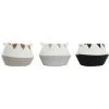BRICOMARTEAU Panier DKD Home Decor Noir Gris Coton Blanc Moutarde (36 X 36 X 26 Cm) (3 Pcs) -Petit rangement Soldes Magasin 65925775 1