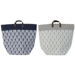 BRICOMARTEAU Panier DKD Home Decor Polyester Volets Boho (2 Pcs) (60 X 30 X 50 Cm)