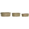 BRICOMARTEAU Set De Basket DKD Home Decor Rotin Bali (3 Pcs) (36 X 28 X 14 Cm)
