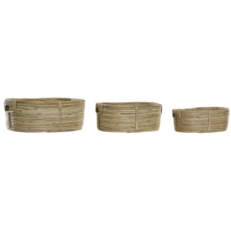 BRICOMARTEAU Set De Basket DKD Home Decor Rotin Bali (3 Pcs) (36 X 28 X 14 Cm) 3 BRICOMARTEAU Set De Basket DKD Home Decor Rotin Bali (3 Pcs) (36 X 28 X 14 Cm)