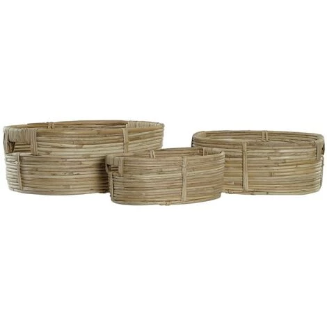BRICOMARTEAU Set De Basket DKD Home Decor Rotin Bali (3 Pcs) (36 X 28 X 14 Cm) 4 BRICOMARTEAU Set De Basket DKD Home Decor Rotin Bali (3 Pcs) (36 X 28 X 14 Cm) – Image 2