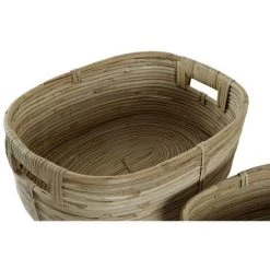 BRICOMARTEAU Set De Basket DKD Home Decor Rotin Bali (3 Pcs) (36 X 28 X 14 Cm) 9 BRICOMARTEAU Set De Basket DKD Home Decor Rotin Bali (3 Pcs) (36 X 28 X 14 Cm) -Petit rangement Soldes Magasin 65926048 4