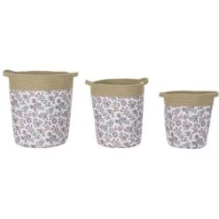 BRICOMARTEAU Set De Basket DKD Home Decor Polyester (3 Pcs)