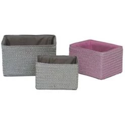 BRICOMARTEAU Set De Basket DKD Home Decor Polypropylène (29 X 23 X 19 Cm) (3 Pcs)