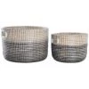 BRICOMARTEAU Set De Basket DKD Home Decor Naturel Gris Herbier Marin (42 X 42 X 30 Cm) (2 Pcs) -Petit rangement Soldes Magasin 65926246 1