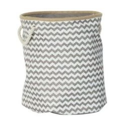 BRICOMARTEAU Panier DKD Home Decor Polyester Jute Zigzag Boho (38 X 38 X 45 Cm)