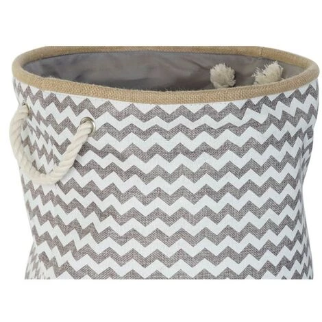BRICOMARTEAU Panier DKD Home Decor Polyester Jute Zigzag Boho (38 X 38 X 45 Cm) 4 BRICOMARTEAU Panier DKD Home Decor Polyester Jute Zigzag Boho (38 X 38 X 45 Cm) – Image 2
