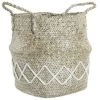 BRICOMARTEAU Panier DKD Home Decor Naturel Blanc Fibre (28 X 28 X 30 Cm) -Petit rangement Soldes Magasin 65926325 1
