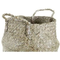 BRICOMARTEAU Panier DKD Home Decor Naturel Blanc Fibre (28 X 28 X 30 Cm) -Petit rangement Soldes Magasin 65926325 3