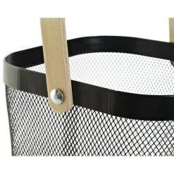 BRICOMARTEAU Panier DKD Home Decor Rouge Noir Métal Pin (2 Pcs) (25 X 25 X 18 Cm) -Petit rangement Soldes Magasin 65930225 3