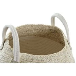 BRICOMARTEAU Panier DKD Home Decor Coton Fibre (37 X 37 X 25 Cm) -Petit rangement Soldes Magasin 65931737 3