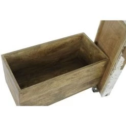 BRICOMARTEAU Coffre DKD Home Decor Bois Cuir (70 X 35 X 45 Cm) -Petit rangement Soldes Magasin 65933985 4