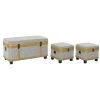 BRICOMARTEAU Lot De Paniers DKD Home Decor Bois Polyester (80 X 42 X 42 Cm) -Petit rangement Soldes Magasin 65934344 1