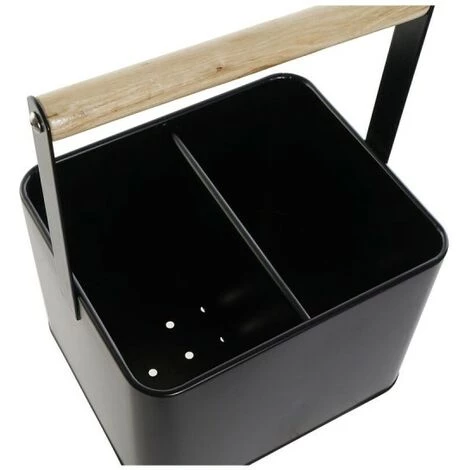 BRICOMARTEAU Panier Multi-usages DKD Home Decor Couverts Noir Métal Pin (18 X 15,5 X 24 Cm) 4 BRICOMARTEAU Panier Multi-usages DKD Home Decor Couverts Noir Métal Pin (18 X 15,5 X 24 Cm) – Image 2