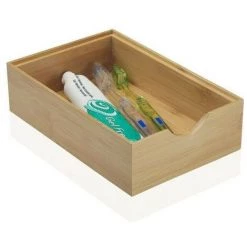 BRICOMARTEAU Boîte Multiusage Versa Bambou (15,2 X 6,4 X 23 Cm) -Petit rangement Soldes Magasin 65936256 3