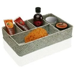 BRICOMARTEAU Organisateur Polyvalent Rotin Algues Marines (22 X 7 X 35 Cm) 9 BRICOMARTEAU Organisateur Polyvalent Rotin Algues Marines (22 X 7 X 35 Cm) -Petit rangement Soldes Magasin 65936464 3