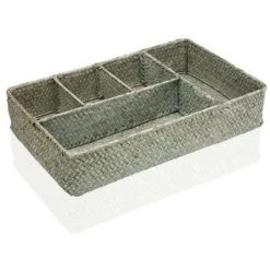 BRICOMARTEAU Organisateur Polyvalent Rotin Algues Marines (22 X 7 X 35 Cm) 10 BRICOMARTEAU Organisateur Polyvalent Rotin Algues Marines (22 X 7 X 35 Cm) -Petit rangement Soldes Magasin 65936464 4