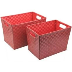BRICOMARTEAU Panier Multi-usages Versa Rocha Polypropylène (21,5 X 33 Cm) (21,5 X 22,5 X 33 Cm) (2 Pièces)