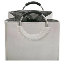 BRICOMARTEAU Panier à Linge Avec Des Poignées Polyester (30 X 55 X 46 Cm) -Petit rangement Soldes Magasin 65936719 3