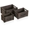 BRICOMARTEAU Set De Boîtes Décoratives Versa Tavern Vintage Bois (25 X 17 X 35 Cm) (3 Pcs)