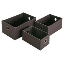 BRICOMARTEAU Panier Multi-usages Versa Coton (3 Pièces) (22 X 15 X 32 Cm)