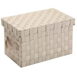 BRICOMARTEAU Boîte De Rangement Versa Nali Petit Beige Avec Couvercle (18 X 17 X 30 Cm)