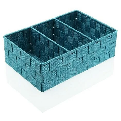 BRICOMARTEAU Panier Multi-usages 3 Compartiments Textile (21 X 10 X 32 Cm) 4 BRICOMARTEAU Panier Multi-usages 3 Compartiments Textile (21 X 10 X 32 Cm) – Image 2