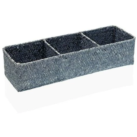 BRICOMARTEAU Panier Multi-usages Versa Bleu Algues Marines (12 X 8 X 36 Cm) 3 BRICOMARTEAU Panier Multi-usages Versa Bleu Algues Marines (12 X 8 X 36 Cm)