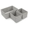 BRICOMARTEAU Jeu De Caisses De Rangement Empilables Versa Gris Textile (3 Pièces) (21 X 12,5 X 31 Cm) -Petit rangement Soldes Magasin 65938126 1