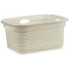 BRICOMARTEAU Panier Blanc Plastique (25 L) (63 X 25,5 X 41 Cm) -Petit rangement Soldes Magasin 65939166 1