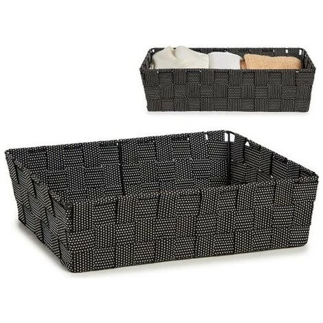 BRICOMARTEAU Panier Tissu Tressée Noir (21 X 8,5 X 34 Cm) 4 BRICOMARTEAU Panier Tissu Tressée Noir (21 X 8,5 X 34 Cm) – Image 2