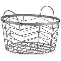 BRICOMARTEAU Lot De Paniers Rond Argenté Métal (3 Pcs) -Petit rangement Soldes Magasin 65940042 3