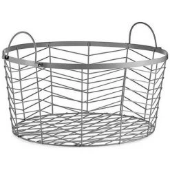 BRICOMARTEAU Lot De Paniers Rond Argenté Métal (3 Pcs) -Petit rangement Soldes Magasin 65940042 4