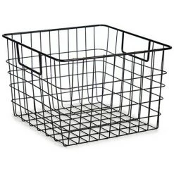 BRICOMARTEAU Panier Noir Acier (29 X 20 X 31,5 Cm)