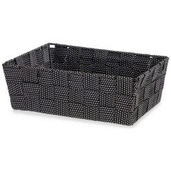 BRICOMARTEAU Panier Tissu Tressée Noir (20 X 8 X 24 Cm) -Petit rangement Soldes Magasin 65940820 3