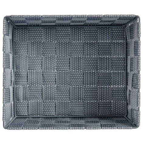 BRICOMARTEAU Panier Tissu Tressée Gris (20 X 8 X 24 Cm) 4 BRICOMARTEAU Panier Tissu Tressée Gris (20 X 8 X 24 Cm) – Image 2