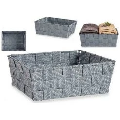 BRICOMARTEAU Panier Tissu Tressée Gris (20 X 8 X 24 Cm) 9 BRICOMARTEAU Panier Tissu Tressée Gris (20 X 8 X 24 Cm) -Petit rangement Soldes Magasin 65940864 4