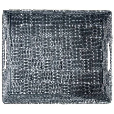 BRICOMARTEAU Panier Tissu Tressée Gris (23 X 8 X 27 Cm) 4 BRICOMARTEAU Panier Tissu Tressée Gris (23 X 8 X 27 Cm) – Image 2