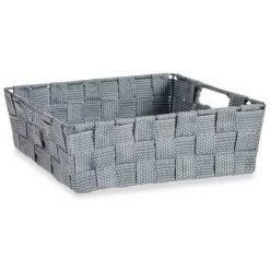 BRICOMARTEAU Panier Tissu Tressée Gris (23 X 8 X 27 Cm) 9 BRICOMARTEAU Panier Tissu Tressée Gris (23 X 8 X 27 Cm) -Petit rangement Soldes Magasin 65940947 4