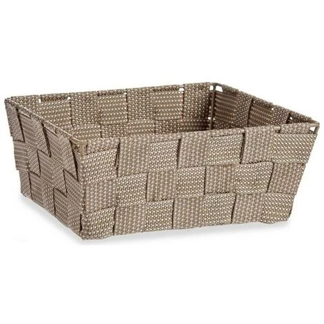 BRICOMARTEAU Panier Tissu Tressée Beige (18 X 8 X 21 Cm) 3 BRICOMARTEAU Panier Tissu Tressée Beige (18 X 8 X 21 Cm)