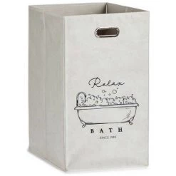 BRICOMARTEAU Panier Relax Bath Pliable Polyester Carton (35 X 57 X 35 Cm)