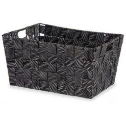 BRICOMARTEAU Panier Tissu Tressée Noir (20 X 14 X 30 Cm) -Petit rangement Soldes Magasin 65940974 3