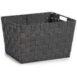 BRICOMARTEAU Panier Tissu Tressée Noir (25 X 20 X 35 Cm)