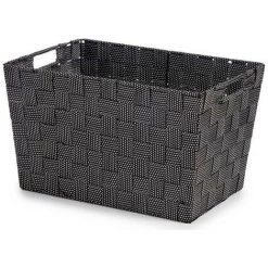 BRICOMARTEAU Panier Tissu Tressée Noir (25 X 20 X 35 Cm) -Petit rangement Soldes Magasin 65941551 3