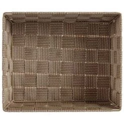BRICOMARTEAU Panier Tissu Tressée Beige (20 X 8 X 24 Cm) -Petit rangement Soldes Magasin 65941605 2